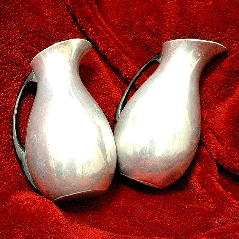 Vintage 1950's Puralum Italy Aluminum Water/Milk Pitchers